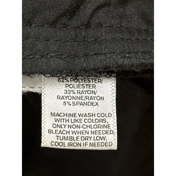 Ann Taylor LOFT Julie STRAIGHT Black Polyester Rayon Blend Dress Pants Sz 6 - Picture 10 of 12